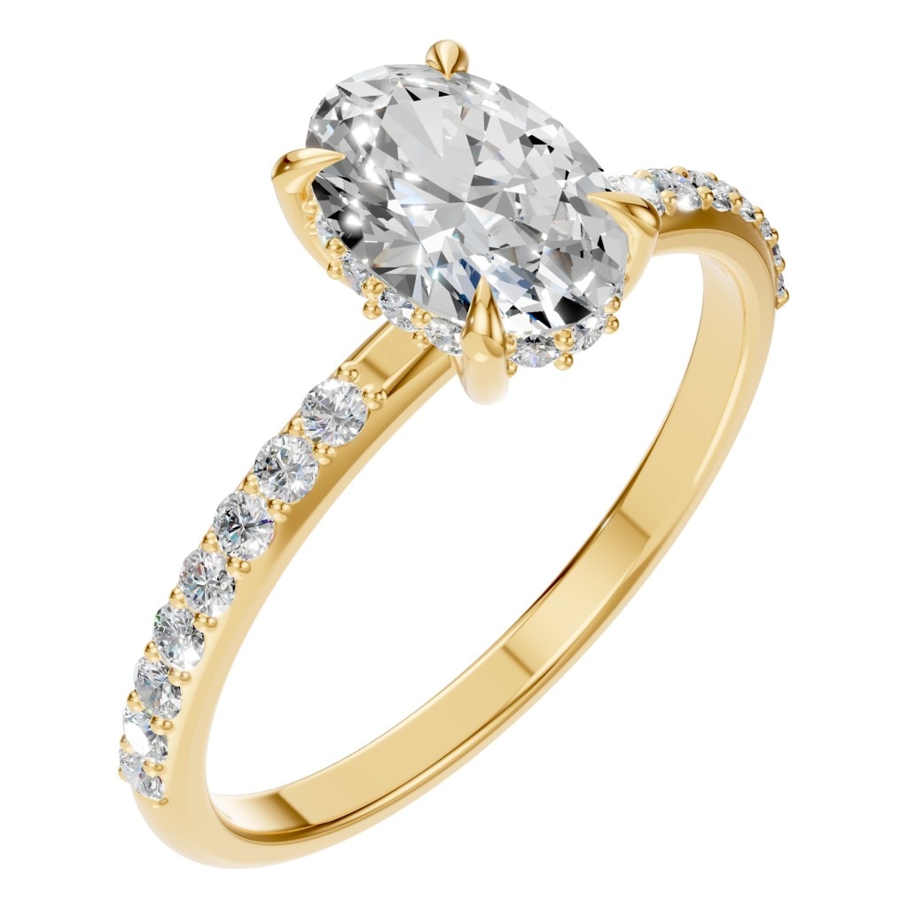 RI-4945 Yellow Gold Ring SET - Main View