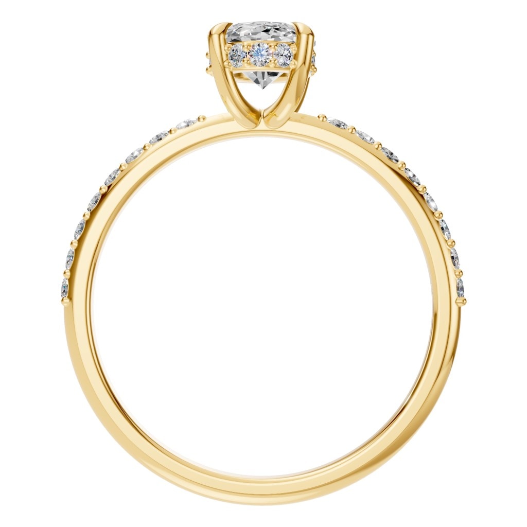 RI-4945 Yellow Gold Ring SET - Top View