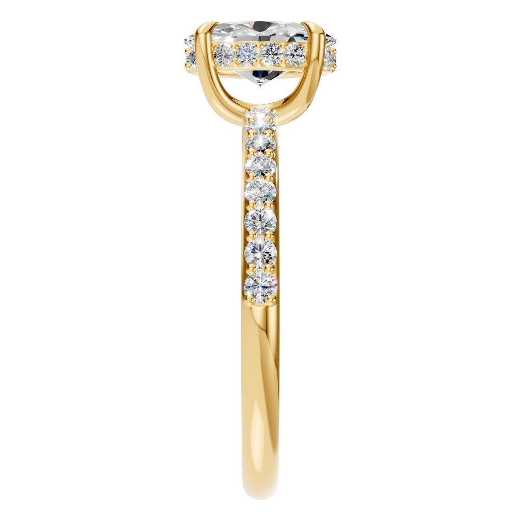 RI-4945 Yellow Gold Ring SET - Side View