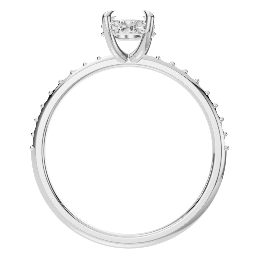 RI-4945 White Gold Ring UNSET - Top View