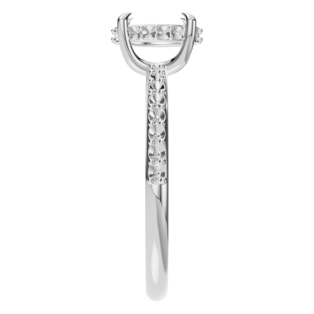 RI-4945 White Gold Ring UNSET - Side View