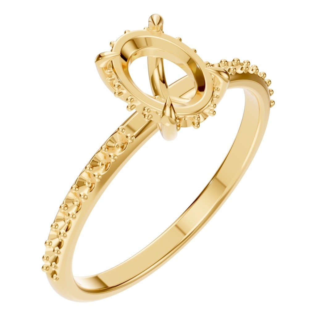 RI-4945 Yellow Gold Ring UNSET - Main View