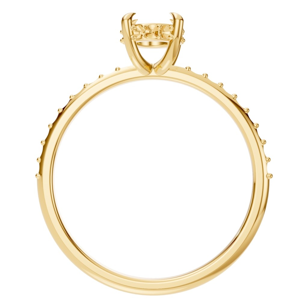 RI-4945 Yellow Gold Ring UNSET - Top View