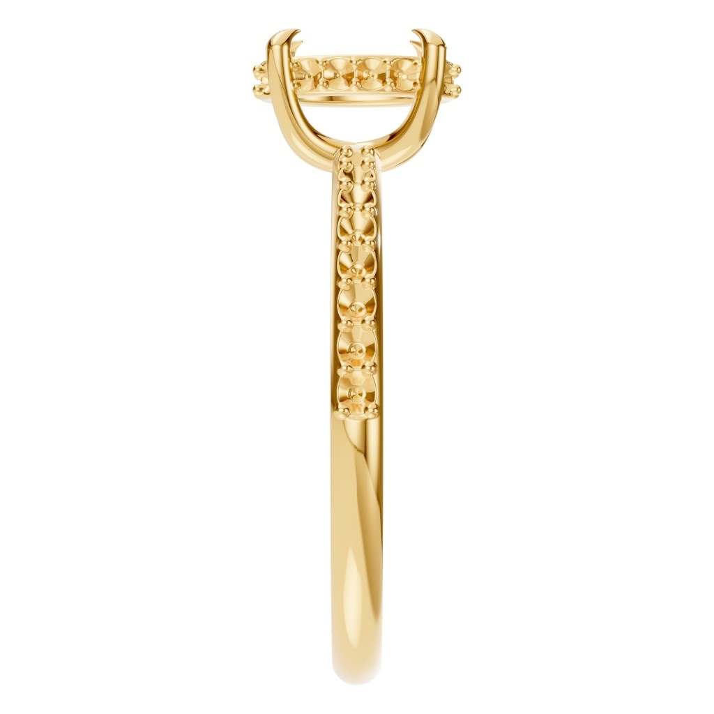 RI-4945 Yellow Gold Ring UNSET - Side View