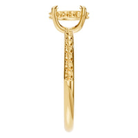 RI-4945 Yellow Gold Ring UNSET - Side View