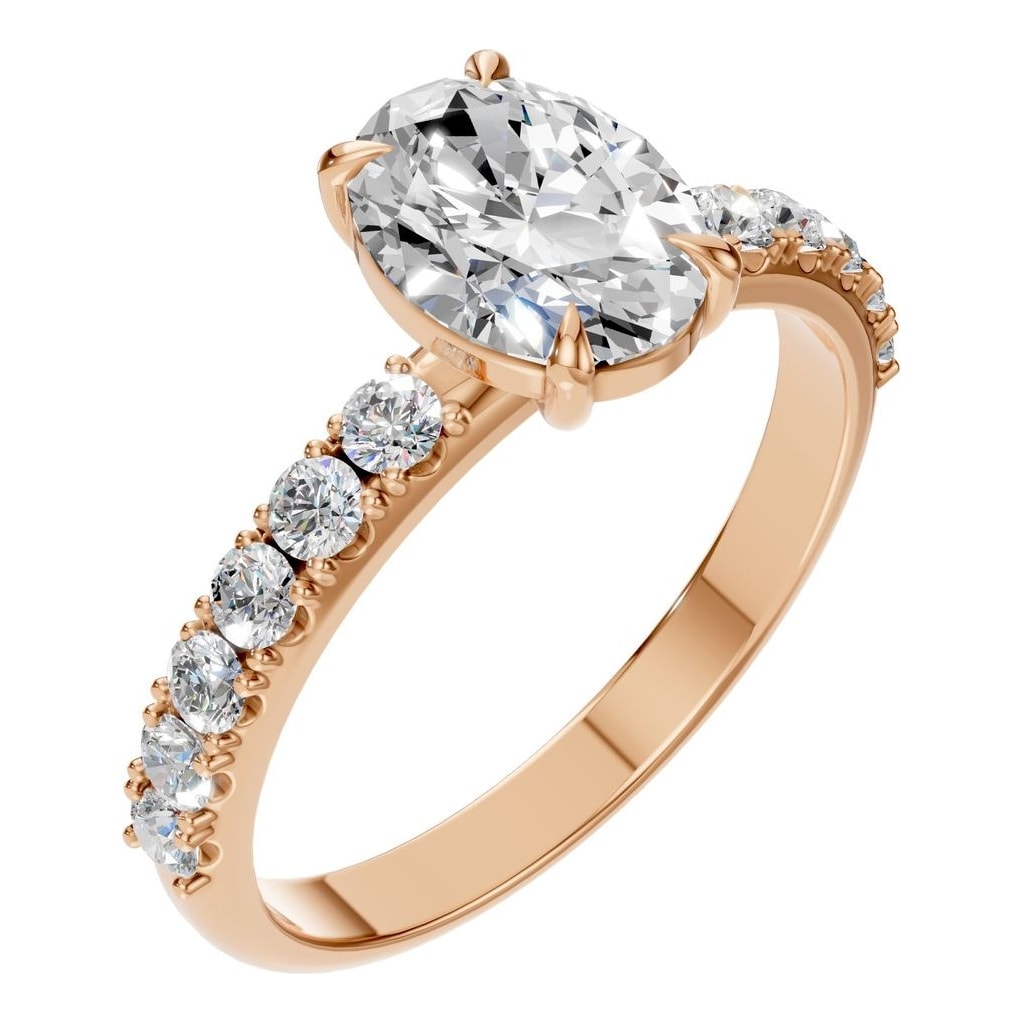 RI-4945 Rose Gold Ring SET - Main View