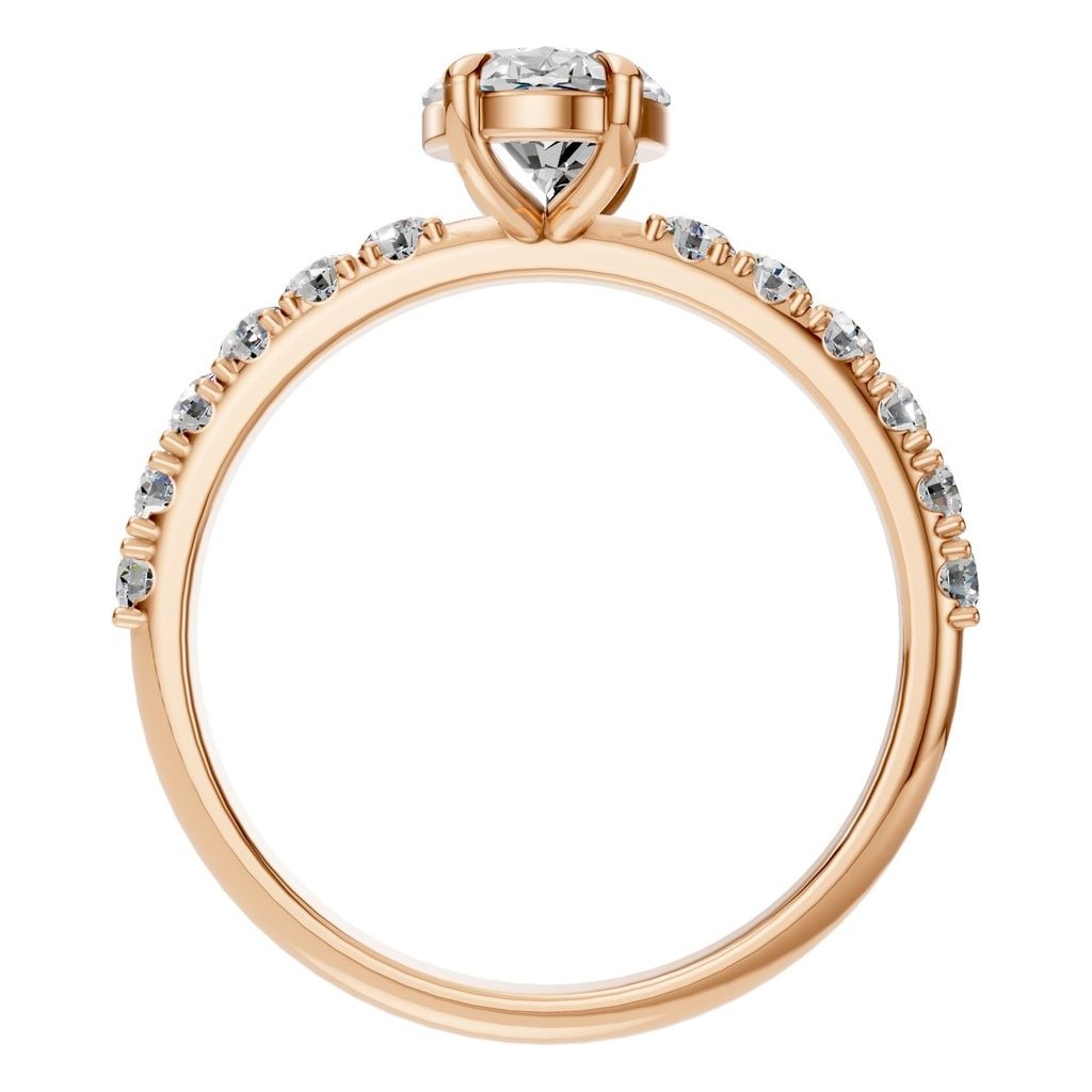 RI-4945 Rose Gold Ring SET - Top View