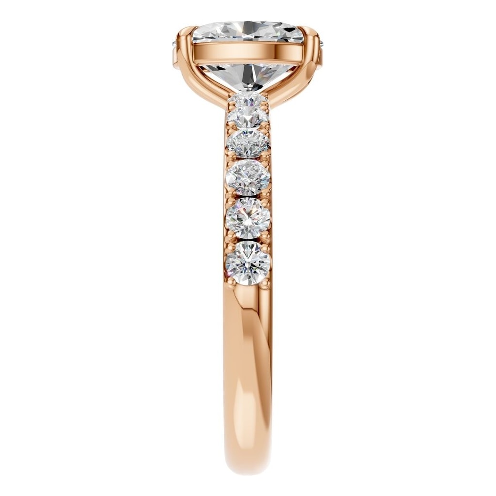 RI-4945 Rose Gold Ring SET - Side View