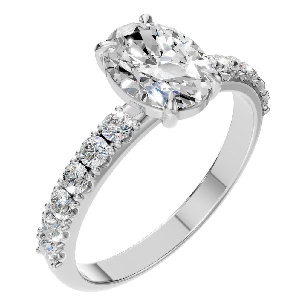 RI-4945 White Gold Ring SET - Main View