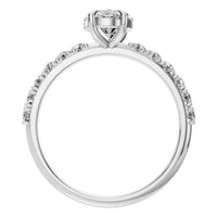 RI-4945 White Gold Ring SET - Top View
