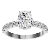 RI-4945 White Gold Ring SET - Front View