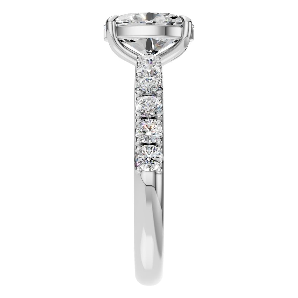 RI-4945 White Gold Ring SET - Side View
