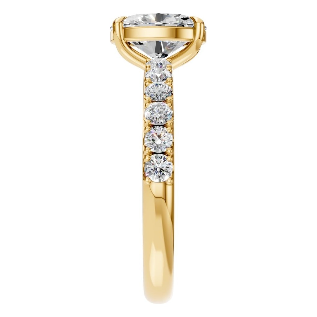 RI-4945 Yellow Gold Ring SET - Side View