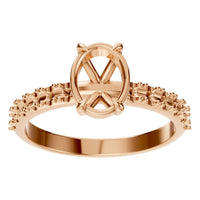 RI-4945 Rose Gold Ring UNSET - Front View