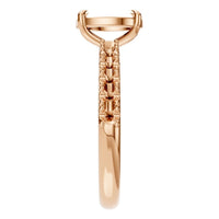 RI-4945 Rose Gold Ring UNSET - Side View