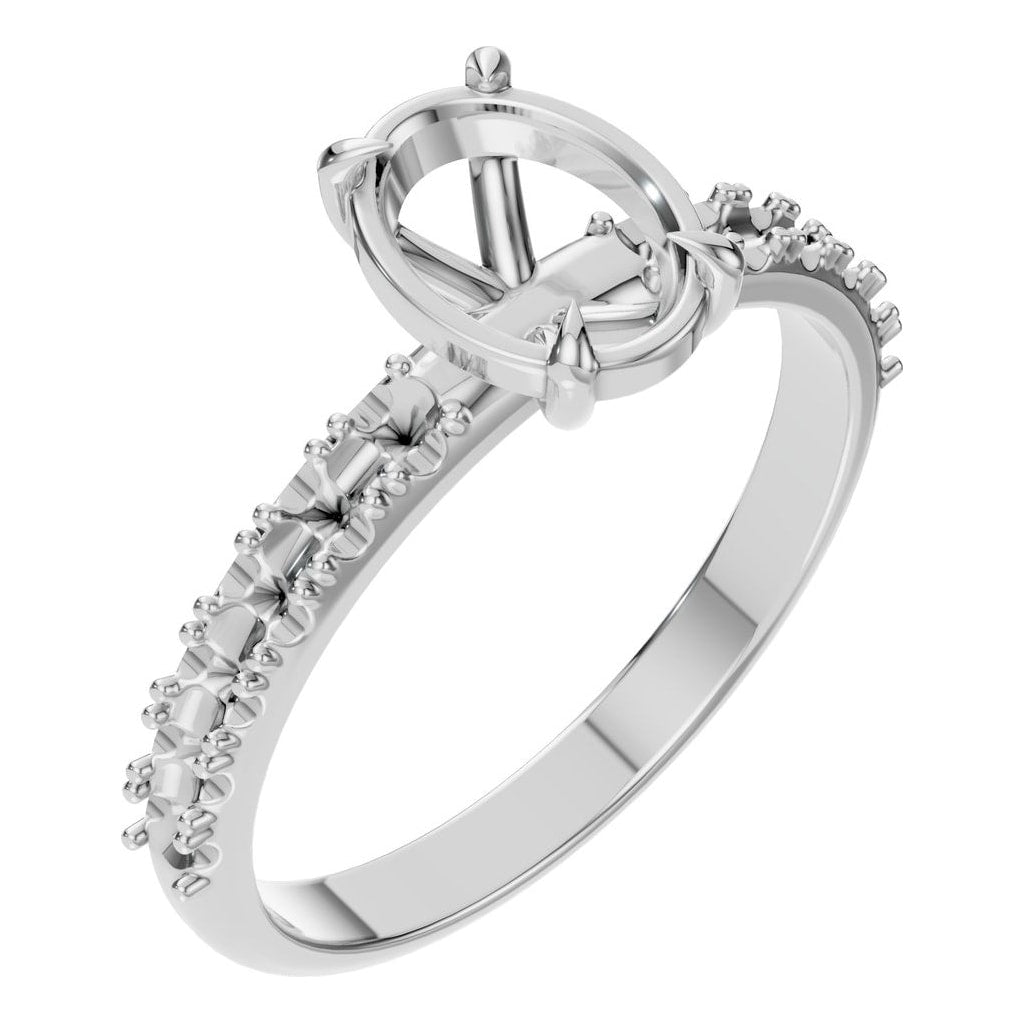 RI-4945 White Gold Ring UNSET - Main View