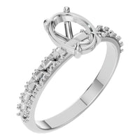RI-4945 White Gold Ring UNSET - Main View