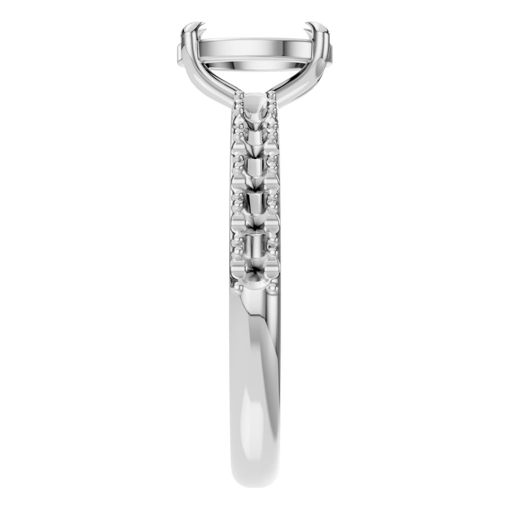 RI-4945 White Gold Ring UNSET - Side View