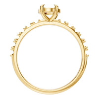 RI-4945 Yellow Gold Ring UNSET - Top View