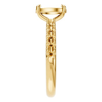 RI-4945 Yellow Gold Ring UNSET - Side View