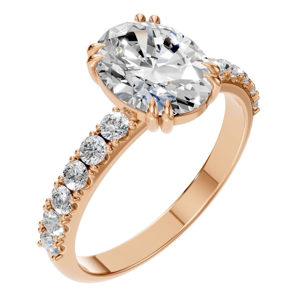 RI-4945 Rose Gold Ring SET - Main View