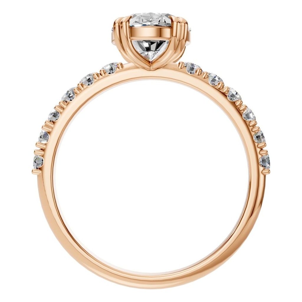 RI-4945 Rose Gold Ring SET - Top View