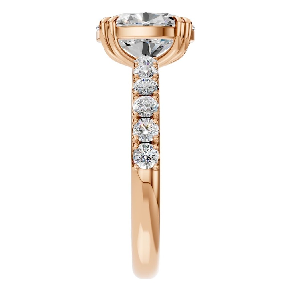 RI-4945 Rose Gold Ring SET - Side View