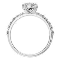 RI-4945 White Gold Ring SET - Top View