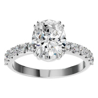 RI-4945 White Gold Ring SET - Front View