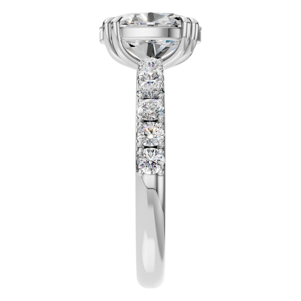 RI-4945 White Gold Ring SET - Side View