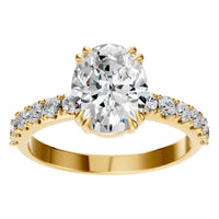 RI-4945 Yellow Gold Ring SET - Front View
