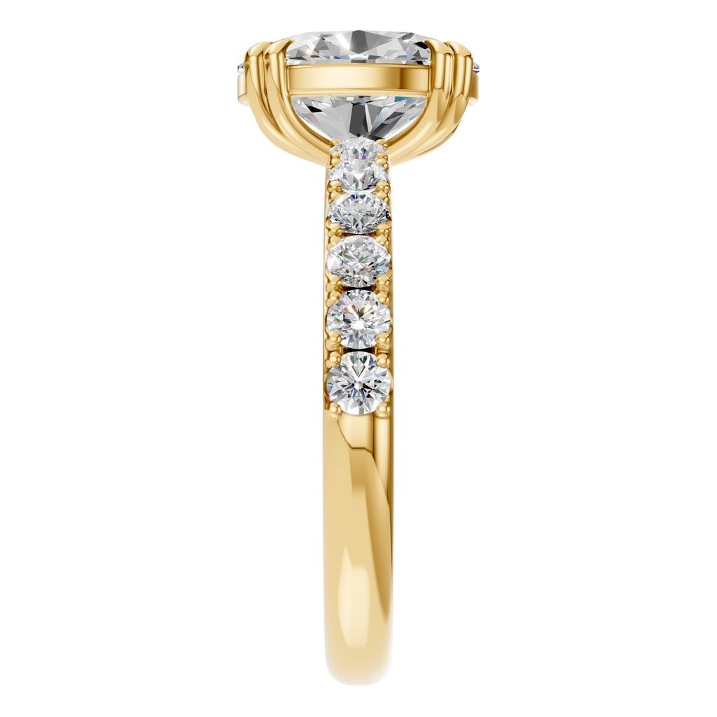RI-4945 Yellow Gold Ring SET - Side View