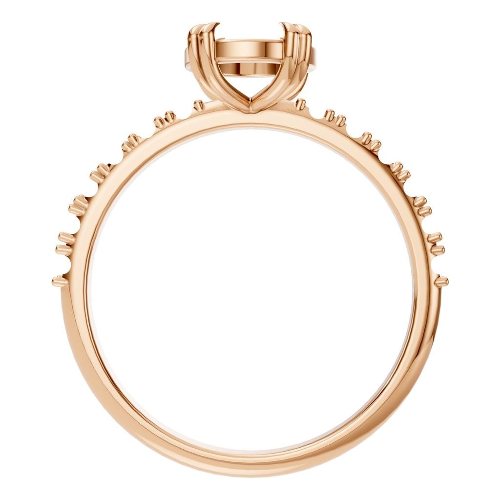 RI-4945 Rose Gold Ring UNSET - Top View