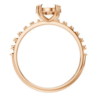 RI-4945 Rose Gold Ring UNSET - Top View