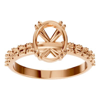 RI-4945 Rose Gold Ring UNSET - Front View