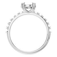 RI-4945 White Gold Ring UNSET - Top View