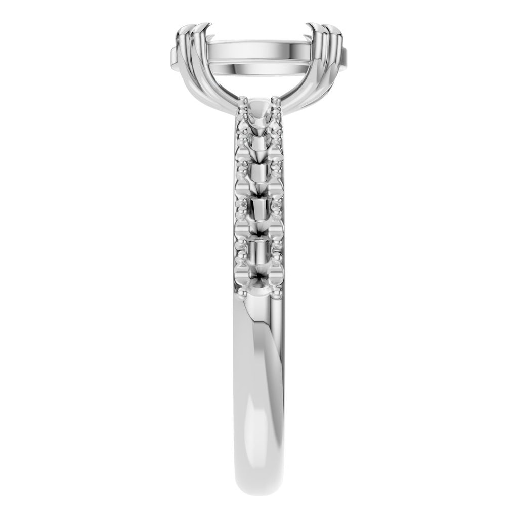 RI-4945 White Gold Ring UNSET - Side View