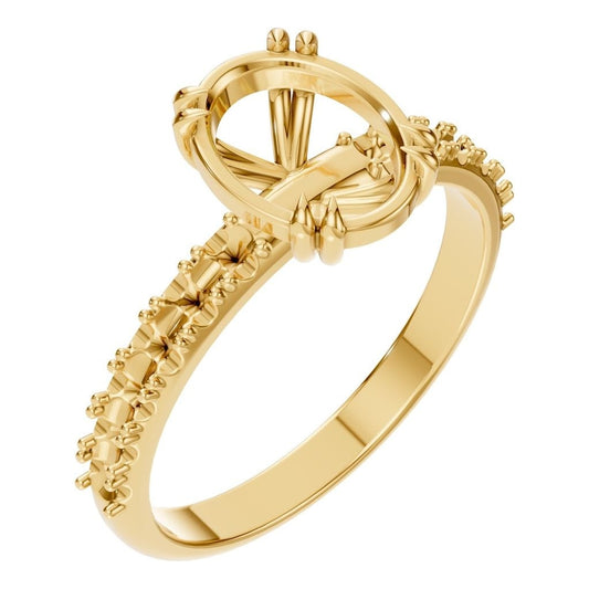 RI-4945 Yellow Gold Ring UNSET - Main View