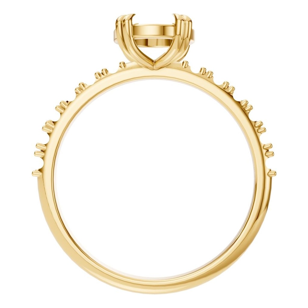 RI-4945 Yellow Gold Ring UNSET - Top View
