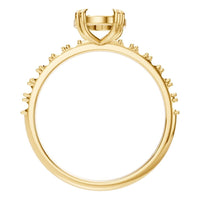 RI-4945 Yellow Gold Ring UNSET - Top View