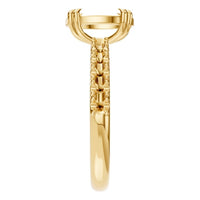 RI-4945 Yellow Gold Ring UNSET - Side View
