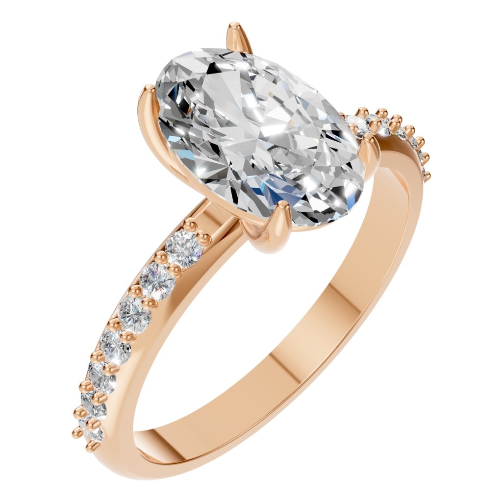 RI-4945 Rose Gold Ring SET - Main View