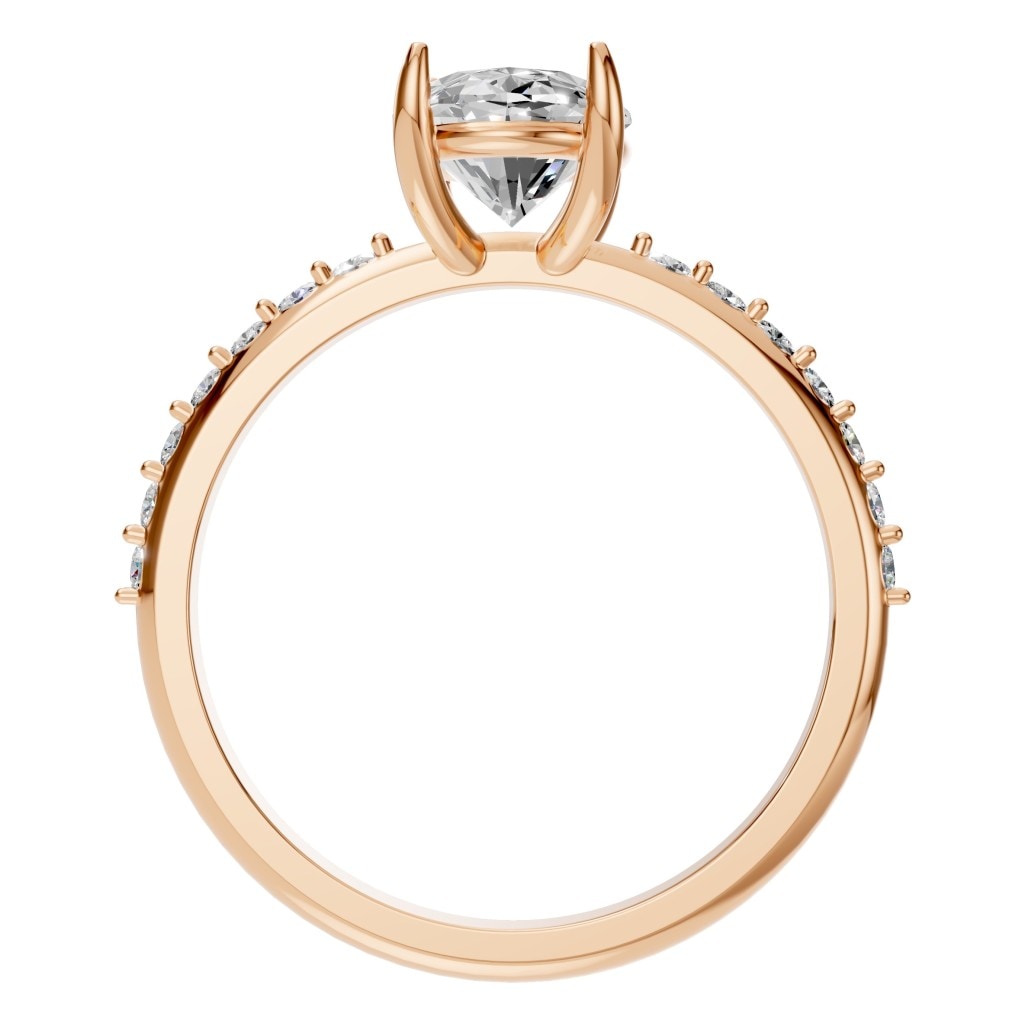 RI-4945 Rose Gold Ring SET - Top View
