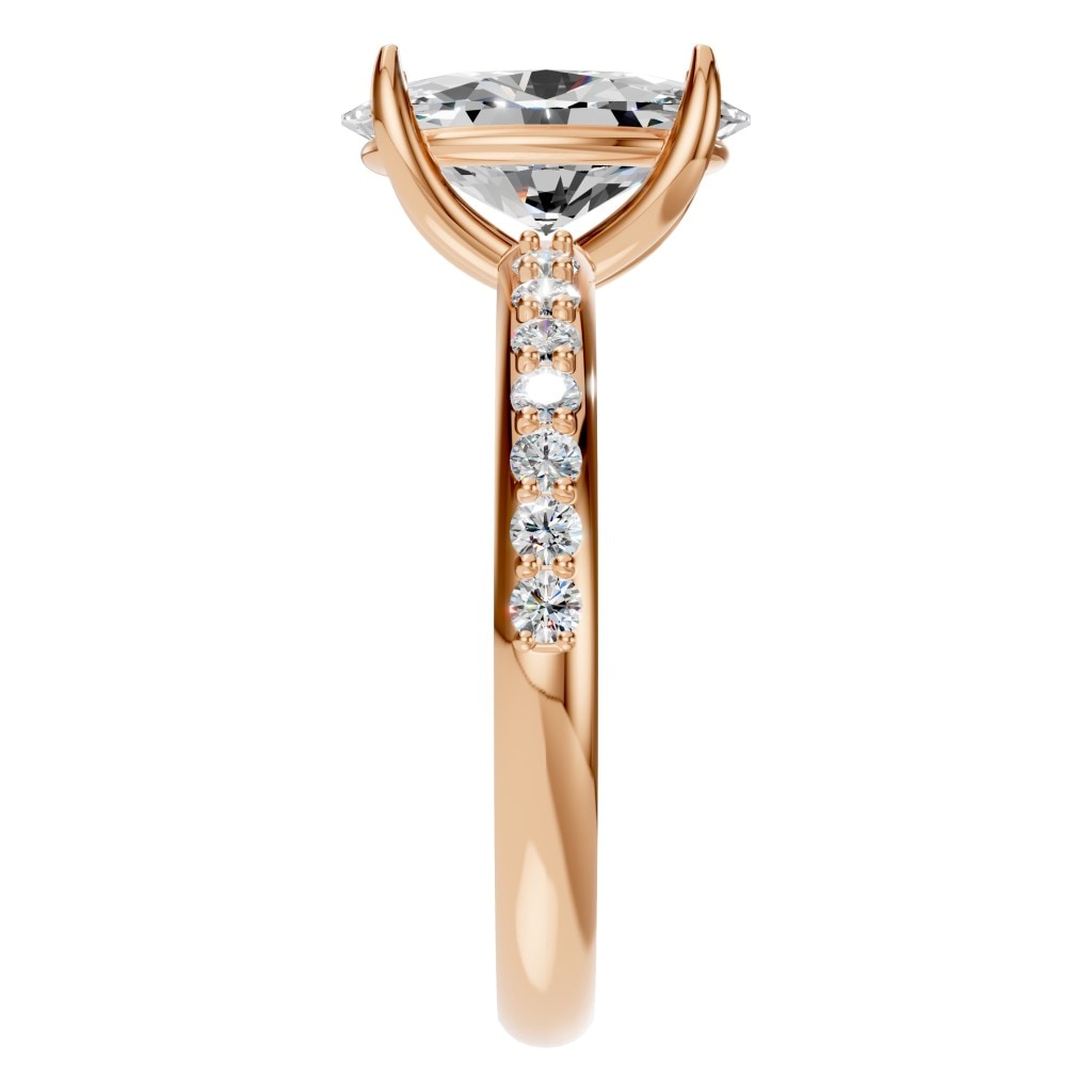 RI-4945 Rose Gold Ring SET - Side View