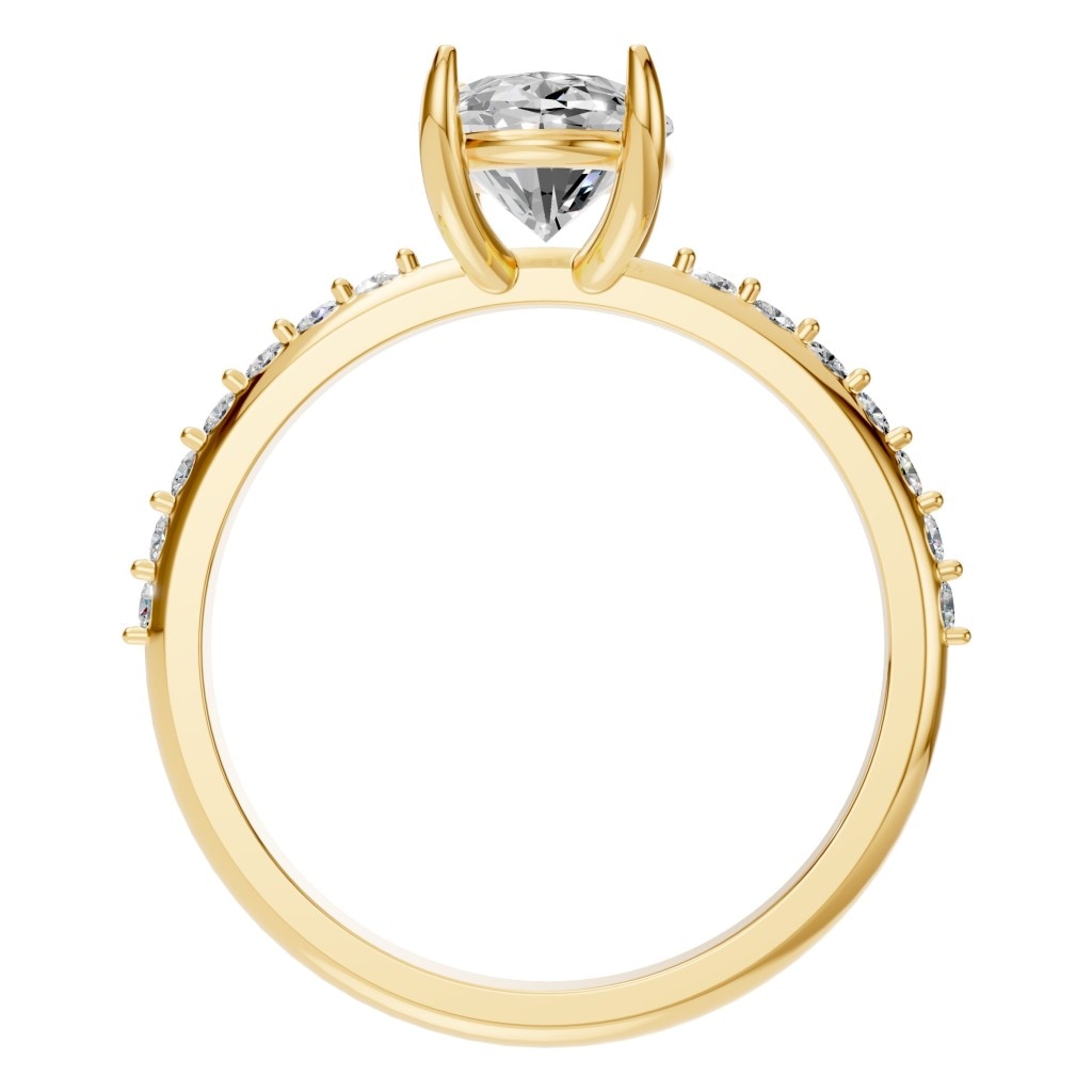 RI-4945 Yellow Gold Ring SET - Top View