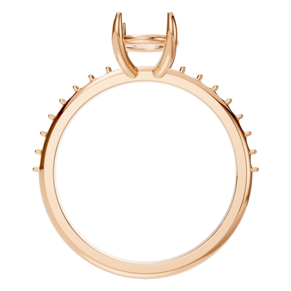 RI-4945 Rose Gold Ring UNSET - Top View