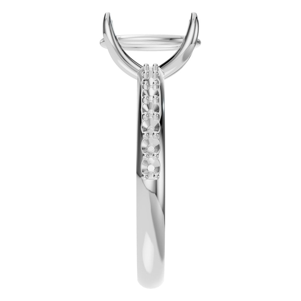 RI-4945 White Gold Ring UNSET - Side View