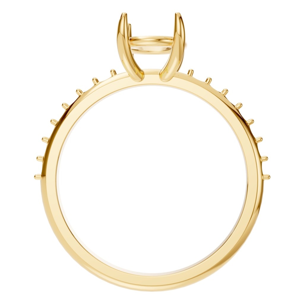 RI-4945 Yellow Gold Ring UNSET - Top View