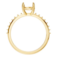 RI-4945 Yellow Gold Ring UNSET - Top View