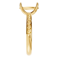 RI-4945 Yellow Gold Ring UNSET - Side View